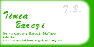 timea barczi business card